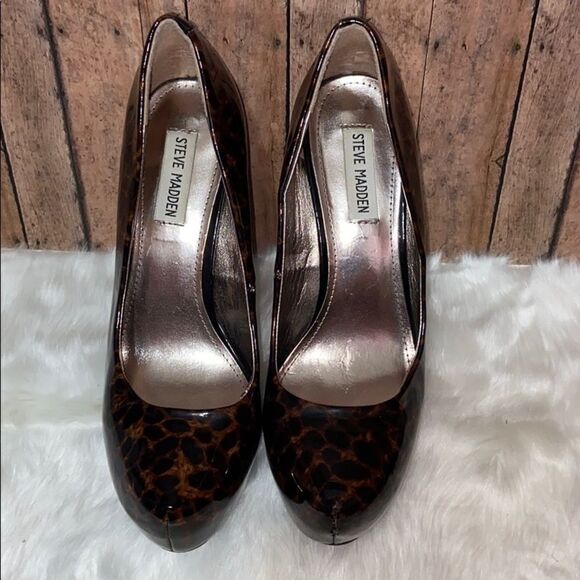 Steve Madden P-Kory Leopard Print Heels - Picture 1 of 8
